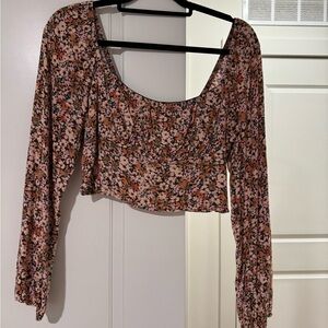 Wild Fable Floral Print Long Sleeve Blouse